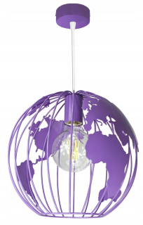 Záhradná závesná lampa - Luster stropná lampa zavesenie globálnej fialovej gule