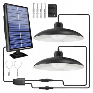 Uličná lampa - LED solárna lampa COB Street Lantern so snímačom + diaľkové ovládanie