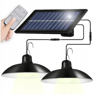 Záhradná lampa - Lustre solárna lampa LED DUSK Automatická záhrada