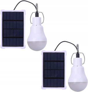 Záhradná lampa - LED žiarovka so solárnym panelom 20W 12 LED 2 kusy