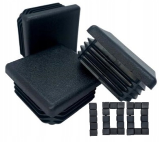 Záslepka, čiapka na bránu - Zástrčka pre profilový príspevok -roof post 40x40 100ks čierny