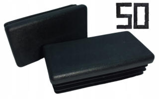 Záslepka, čiapka na bránu - Kryt na profil, stĺpik, striešku, 60x30, 50 KS, ČIERNA