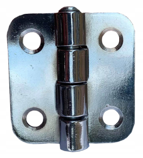 Plochý záves s chrómovými otvormi 60x60 mm