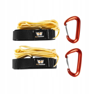 Záhradná hojdacia sieť hamak - Flyhamk Whoopie Sling Black Suspension