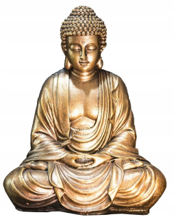Dekorácia do záhrady - Zen'light Buddha - socha, zlato, Harz, 16 x 10 x