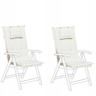Záhradný vankúš, podsedák - Sada 2 vankúšov pre záhradné stoličky Broken White Toscana/Java Lumarko!