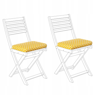 Záhradný vankúš, podsedák - 2 set pre záhradné stoličky žltá fija