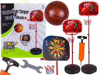 Basketbalové príslušenstvo pre deti - Herná sada 2v1 Basketbalové šípky Šípky 166cm