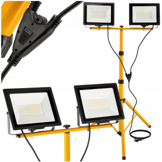 Záhradné halogény - Set Halogénový LED reflektor 2x100W + Statív SET Very Strong Light