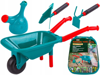 Detské záhradné náradie - Sada záhradných nástrojov pre deti Wheelbarrow + príslušenstvo 12 prvky motyk