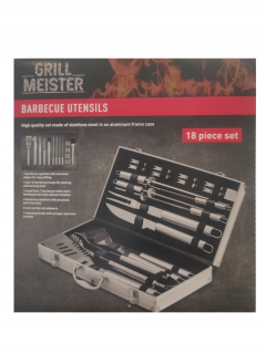 Príbor na grilovanie - Grilling Set Grill Meister 18 príslušenstva