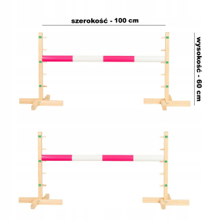 Sada dvoch prekážok 100 cm hobby koňa/obratnosť