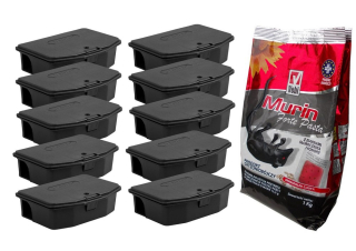 Repelent, plašič  pre zvieratá - Mouse Set 10 Deratizačných staníc + Trutka