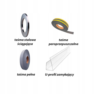 Záhradný skleník - Súprava na ochranu tunela pre skleník (3,5x8-6 mm)