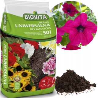 Záhradná pôda - Univerzálna pôda pre kvety, substrát 50L biovita