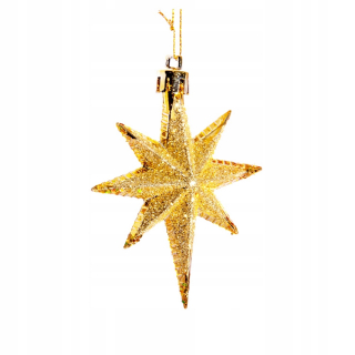 Zlatá hviezda 10 cm - Decorácie vianočné stromčeky Reed