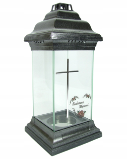 Sviečka pre svojho manžela kaplnky sklenené lampášky jej manželovi