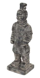 Čínsky vojak šedá záhradná socha, 62 cm