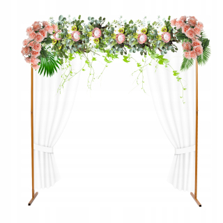 Pergola - Žltý svadobný oblúk 2 * 2m 25 mm štvorcový potrubie