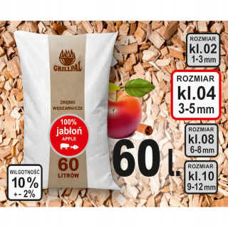 Piliny, štiepky na údenie - Fajčiarska bunda Apple strom KL-04/60 l grillpal