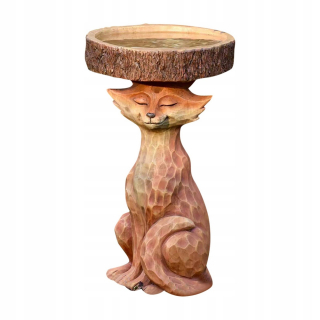 Živová líška Birdbath Polyresin Garden Bird Bird Poplatok