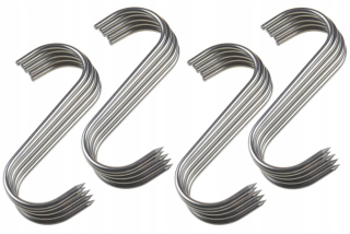 Záhradná udiareň - Háčiky na fajčenie MALÉ S 3mm x 9,5cm / 20 ks INOX