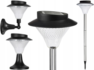 Solárna zapichovacia záhradná lampa - solárne svietidlo 39 LED lampáš veľké nástenné svietidlo P-539
