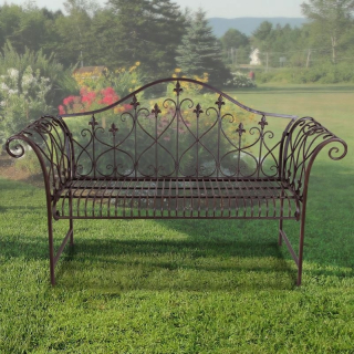 Záhradná lavica, lavička - Vintage kovová záhradná lavica 149 cm.
