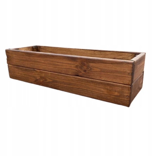 Kvetináč na balkón - drevený balkónový box na kvety, 60 cm vložka
