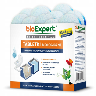 Prostriedok do žumpy, septiku - Bioexpert tablety - kompletný vzorec po dobu 15 mesiacov