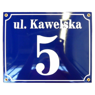 Smaltované predstavenstvo pre radu č. 20x25