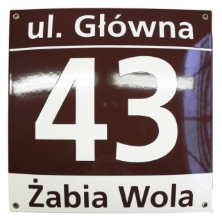 Tabuľka adries Smlený dom číslo 30x30 - GW.