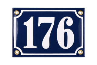 Plaque Smalted House číslo 10x15 cm
