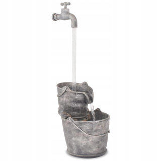 Vidaxl Fountain Tap and Buckets, Syntetická živica