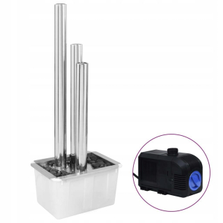 Vidaxl Garden Fountain, striebro, 48x34x123 cm,