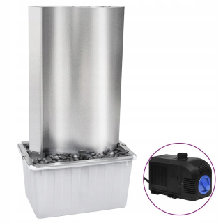 Vidaxl Garden Fountain, Silver, 60,2x37x122.1