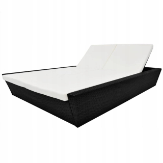 Záhradné lehátko - Vidaxl Garden Bed s vankúšom, polystan,