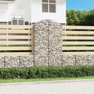 Záhradný kvetináč - Vidaxl Arched Basket Gabion 100x50x180/200 cm, pozinkované železo