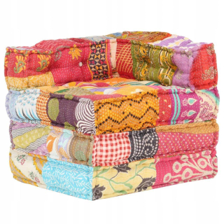 Vankúš na záhradný nábytok - Vidaxl Modular Pouf, Patchwork, Tkanina
