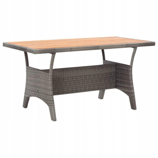 Záhradný stôl, stolík - Vidaxl Garden Table, Gray, 130x70x66 cm, Lite