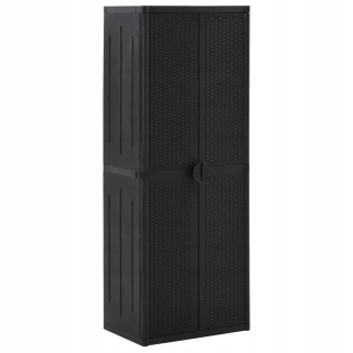Vidaxl Garden Cabinet, Black, 65x45x172 cm,