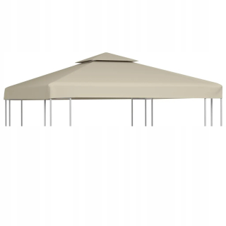 Pavilón, prístrešok - Vidaxl strešné krytie záhradného altánku, 310 g/m², béžová, 3x3 m
