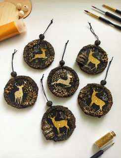 prívesok, bauble, deCoupage, sob, ručne vyrábaný