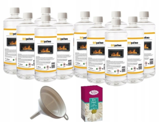 Bioetanol biopalivá sada 11 l biele kvety