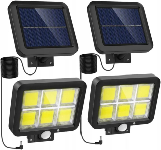 Uličná lampa - 2x Solárna lampa so súmrakovým snímačom LED