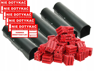 Repelent, plašič pre zvieratá - 5x myší deratizačné podávače potkanov + zadarmo