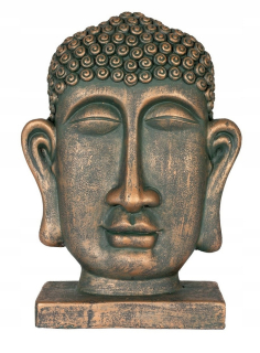 Dekoračný doplnok do záhrady - Pánske Buddha S - Figurin Head živica, dekorácia sochárstva