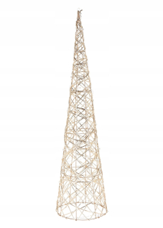 Vianočný strom viedol zlatý kužeľ so 60 cm batériami perly