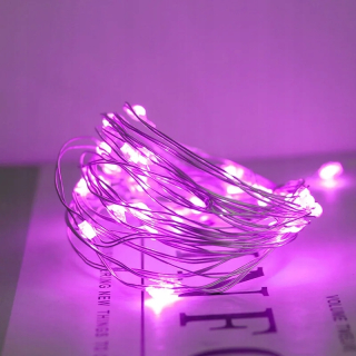 Svetelný stĺp do záhrady - Vianočná šnúrka gombíková batéria LED Fairy Light Garland Light pre