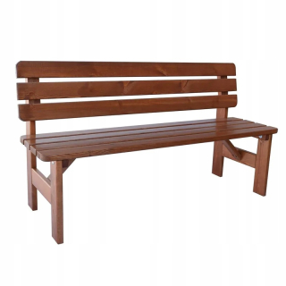Záhradná lavica, lavička - Lavička s operadlom dreva 220 x 60 cm